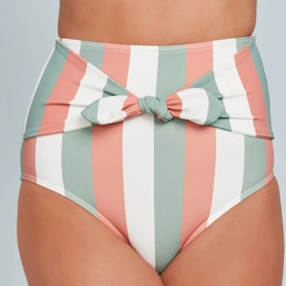 Stripes High waist bikini bottom Multicolor - Picture 4 of 5